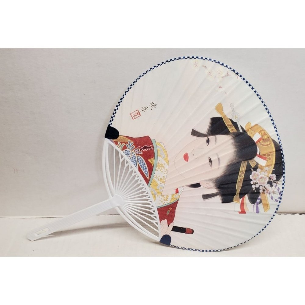 Japanese Hand Fan - Plastic handle/frame - Non-folding - Tanakaya